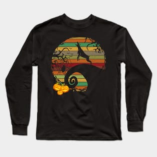 Doberman Pumpkin Halloween Vintage Long Sleeve T-Shirt